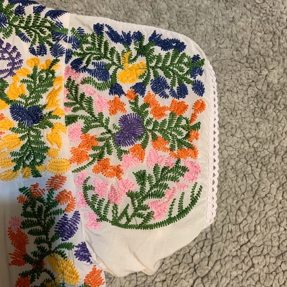 White embroidered dress. Festive & colorful! - Picture 2 of 4